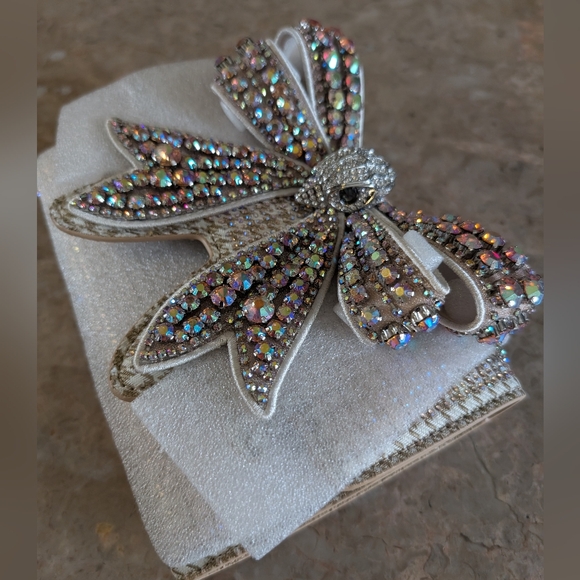 Kurt Geiger London Shoredicht Bow Wallet Beige Comb Shoulder Rightstone Bag New - Picture 4 of 14